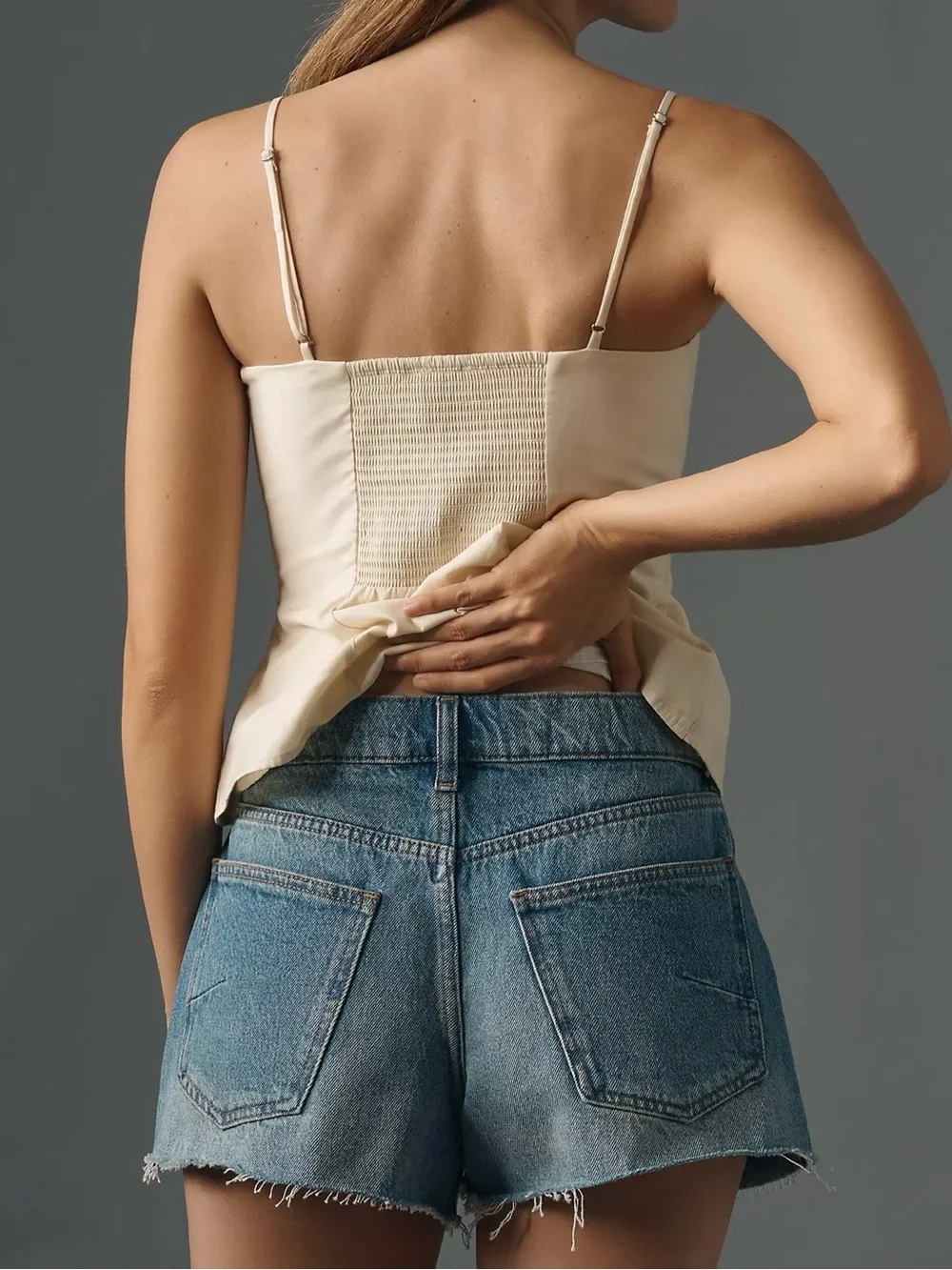 Anthropologie Pilcro Blue High Waisted Jean Shorts The Everyday Denim Shorts - Picture 2 of 9